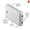 iBall 20000 mAh Powerbank IB-20000LP, Sturdy Dual USB Output, White 