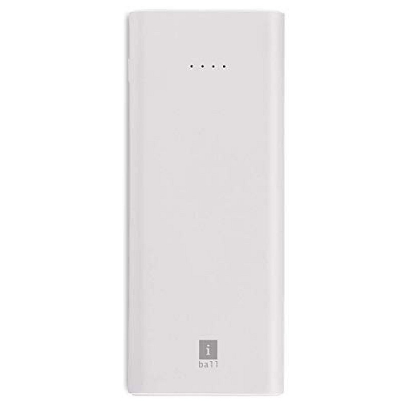 iBall 10000mAh Li-Polymer Slim Design Smart Charge Powerbank – LPS 10000 (White) refurbished