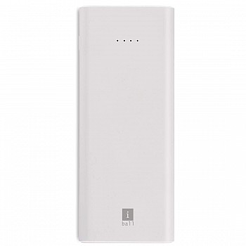 iBall 10000mAh Li-Polymer Slim Design Smart Charge Powerbank – LPS 10000 (White) refurbished