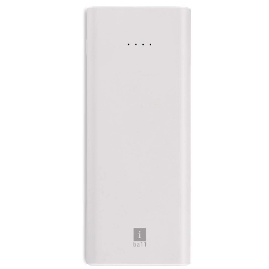iBall 10000mAh Li-Polymer Slim Design Smart Charge Powerbank – LPS 10000 (White) refurbished