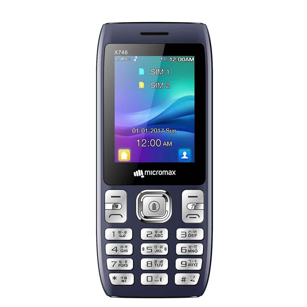 Micromax X746 (Power Saving Mode, Torch Link on Call, 3000mAh, Blue)
