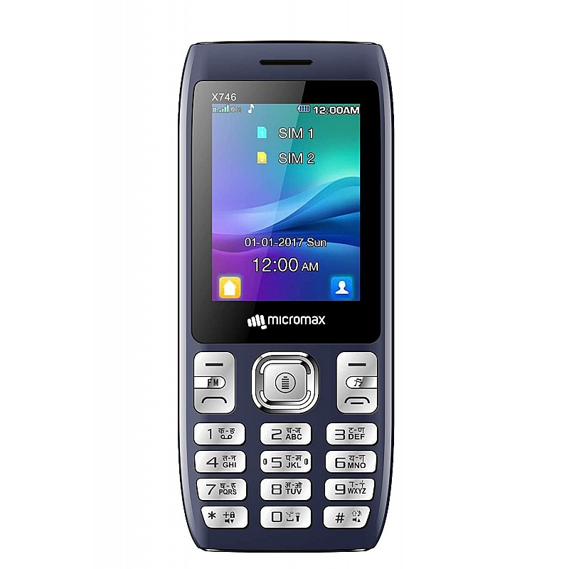 Micromax X746 (Power Saving Mode, Torch Link on Call, 3000mAh, Blue)