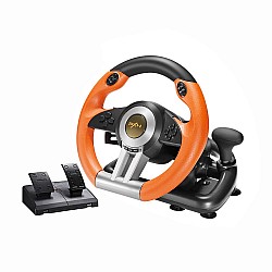 Pxn Pc Racing V3Ii 180 Degree Universal Usb Car Sim Race Steering Wheel With Pedals For Pc, Ps3, Ps4, Xbox (Orange)