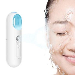 Nano Mist Spray Facial Steamer Moisturizing Sprayer Portable Nano Mister Mini Facial Sprayer (white)