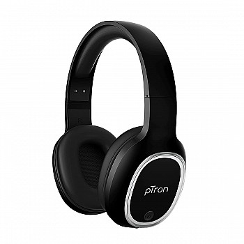 pTron Studio Over-Ear Bluetooth 5.0 Wireless Headphones, Hi-Fi Sound with Deep Bass Black