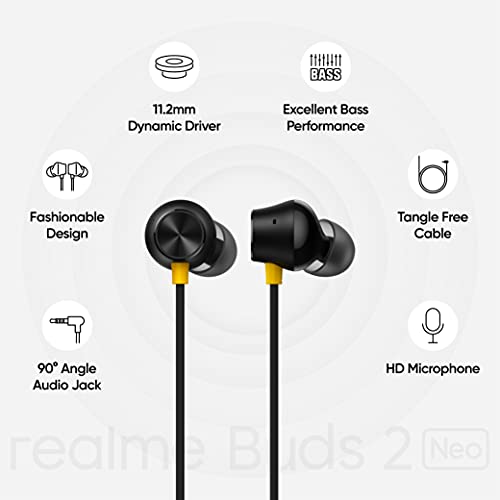 realme RMA155 Buds 2 Wired in Ear Earphones with Mic (Black) realme RMA155 Buds 2 Wired in Ear Earphones with Mic (Black)
