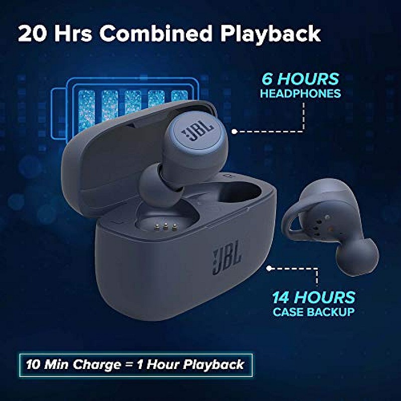 JBL Live 300TWS by Harman True Wireless in-Ear Headphones Blue