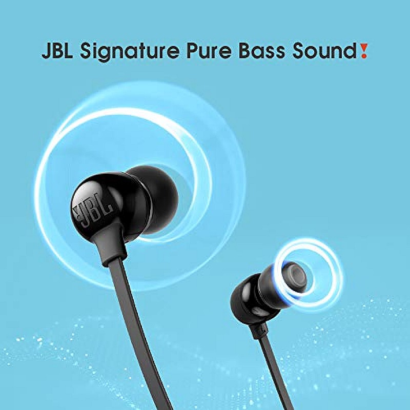 JBL Tune 115BT in-Ear Wireless Headphones with Deep Bass (Black) 