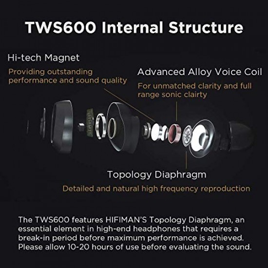 HIFIMAN TWS600 True Wireless HiFi Waterproof Noise-Isolated Sports Earphones