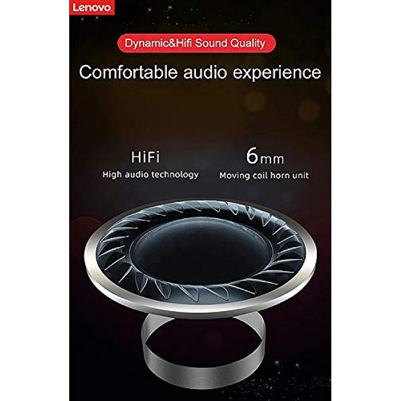 Lenovo HT10 True Wireless Earbuds Earphones Headphones Bluetooth V5.0 in-Built Mic Black