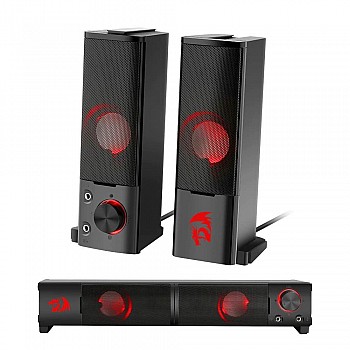 Redragon Orpheus GS550 Stereo Channel for PC with Red LED Backlight and Volume Control Gaming Sound bar Speakers