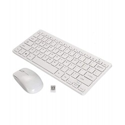 BRIX Wireless Mini Keyboard and Mouse Combo Set (White) 
