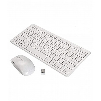 BRIX Wireless Mini Keyboard and Mouse Combo Set (White) 