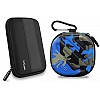 AirCase External Hard Drive Case for 2.5-Inch Hard Drive Black+ Tizum Earphone Carry case