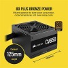 Corsair CV550, CV Series, 80 Plus Bronze Certified, 550 Watt Non-Modular Power Supply - Black