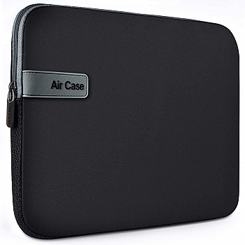 AirCase Laptop Bag Sleeve Case Cover for 11.6-Inch Laptop MacBook, Protective, Neoprene (Black) 