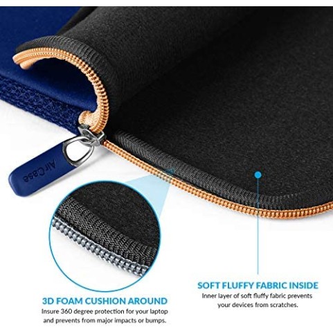 AirCase Laptop Bag Sleeve Case Cover for 15.6-Inch Laptop MacBook, Protective, Neoprene Black AirCase Laptop Bag Sleeve Case Cover for 15.6-Inch Laptop MacBook, Protective, Neoprene Black