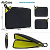 AirCase Laptop Bag Sleeve Case Cover for 15.6-Inch Laptop MacBook, Protective, Neoprene Black