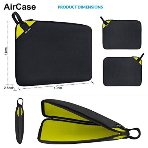 AirCase Laptop Bag Sleeve Case Cover for 15.6-Inch Laptop MacBook, Protective, Neoprene Black AirCase Laptop Bag Sleeve Case Cover for 15.6-Inch Laptop MacBook, Protective, Neoprene Black
