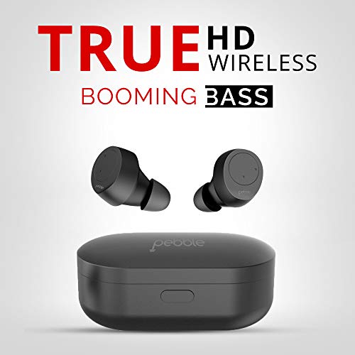 Pebble Twins Deep Bass True Wireless Earbuds, Bluetooth 5.0 with Magnetic Charging Case, HD Stereo Sound Pebble Twins Deep Bass True Wireless Earbuds, Bluetooth 5.0 with Magnetic Charging Case, HD Stereo Sound