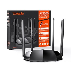 Tenda AC8 AC1200 Dual-Band MU-MIMO Wireless Gigabit Router, Wi-Fi Speed up to 867Mbps 2.4G, 4 Gigabit Ports, Parental Control Black