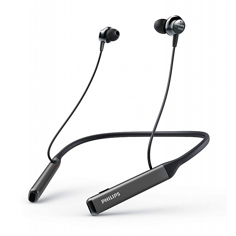 Philips Performance TAPN505BK Bluetooth 5.0 Active Noise Cancelling in-Ear Neckband