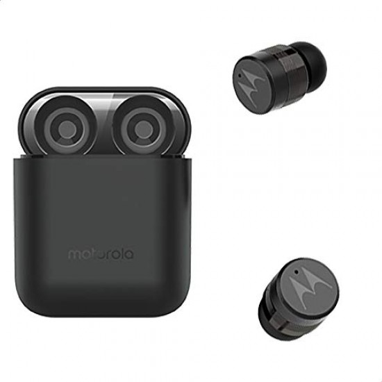 Motorola Verve Buds 110 (TWS) True Wireless Compact Water-Resistant Earbuds with Mic & Alexa Black
