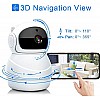 Jimwey Baby Monitor, WiFi IP Camera 1080P Wireless Security Camera