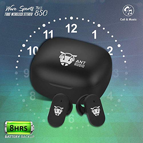 ANT AUDIO Wave Sports TWS 850 Truly Wireless Bluetooth in Ear Earbuds with Mic Black ANT AUDIO Wave Sports TWS 850 Truly Wireless Bluetooth in Ear Earbuds with Mic Black
