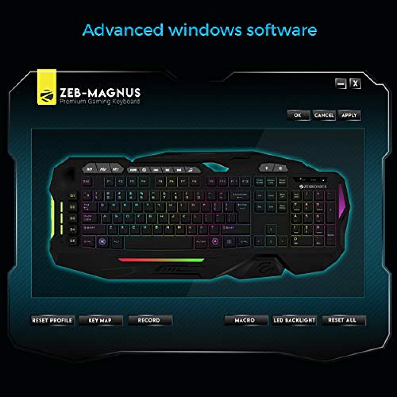 Zebronics Zeb-Magnus USB Gaming Keyboard with LED Lights