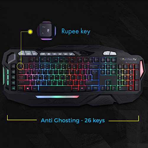 Zebronics Zeb-Magnus USB Gaming Keyboard with LED Lights Zebronics Zeb-Magnus USB Gaming Keyboard with LED Lights