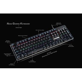 Cosmic Byte CB-GK-13 Neon Rainbow Backlit Mechanical Keyboard with Brown Outemu Switch Black Cosmic Byte CB-GK-13 Neon Rainbow Backlit Mechanical Keyboard with Brown Outemu Switch Black