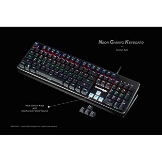 Cosmic Byte CB-GK-13 Neon Rainbow Backlit Mechanical Keyboard with Brown Outemu Switch Black Cosmic Byte CB-GK-13 Neon Rainbow Backlit Mechanical Keyboard with Brown Outemu Switch Black