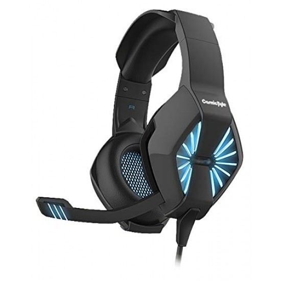 Cosmic Byte Spider Gaming Headphone with Microphone & LED for PC,PS4,Xbox,Mobiles,Tablets (Blue)