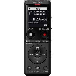 Sony ICD-UX570F Light Weight Voice Recorder, with 20hours Battery Life, 4GB Built-in Memory -Black