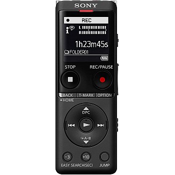 Sony ICD-UX570F Light Weight Voice Recorder, with 20hours Battery Life, 4GB Built-in Memory -Black