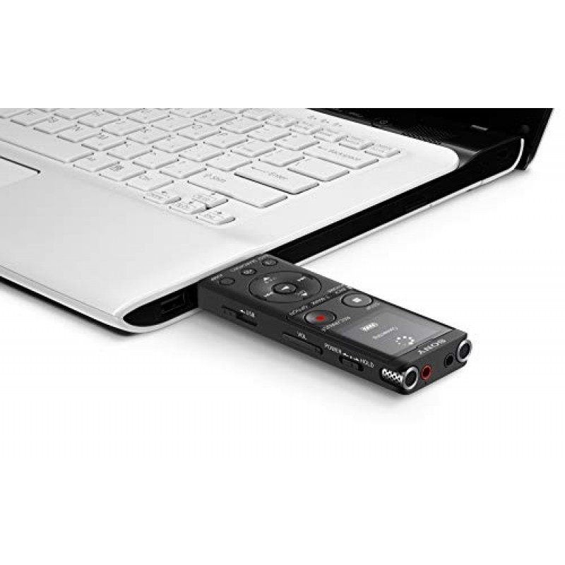 Sony ICD-UX570F Light Weight Voice Recorder, with 20hours Battery Life, 4GB Built-in Memory -Black