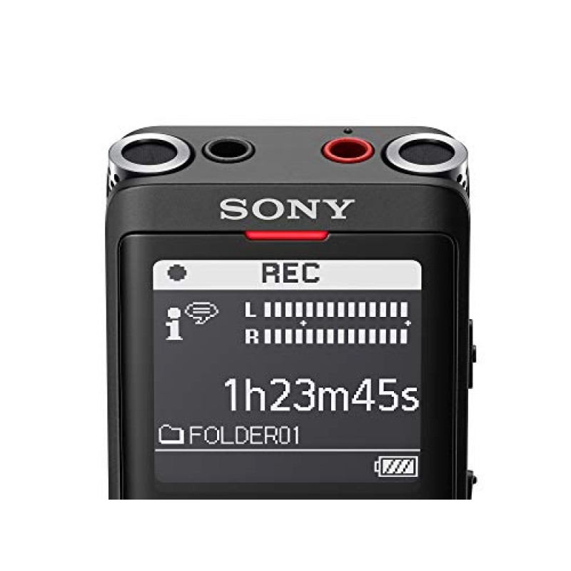 Sony ICD-UX570F Light Weight Voice Recorder, with 20hours Battery Life, 4GB Built-in Memory -Black