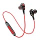 pTron BT Boom Dual Driver in-Ear Wireless Bluetooth Headphones with Mic - (Black and Red)