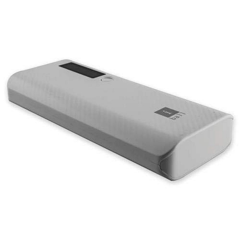 iBall IB-10000LI Powerbank. with a 10000 mAh Battery and a 2.4 A Fast Charging Output with Dual USB Output (White)