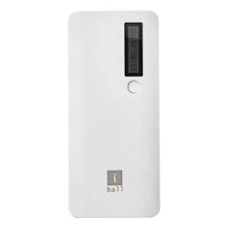 iBall IB-10000LI Powerbank. with a 10000 mAh Battery and a 2.4 A Fast Charging Output with Dual USB Output (White)