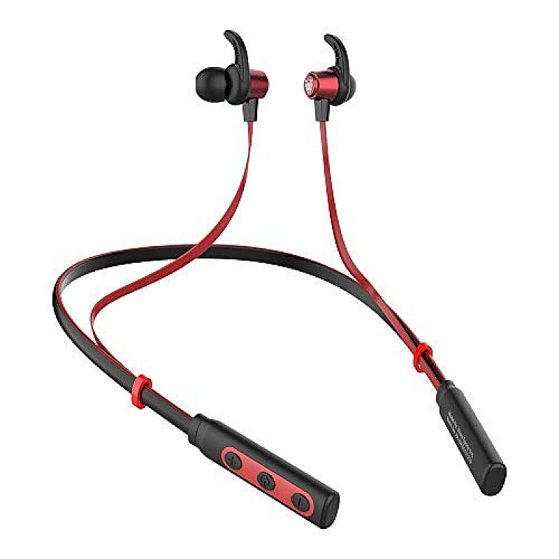 Ant Audio Wave Sports 515 Neckband Bluetooth Headset with Mic Upto 12hrs Playtime - (Red Black)