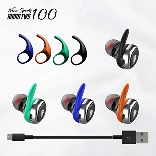 ANT AUDIO Mono 100 Bluetooth Truly Wireless in Ear Earbuds with Mic Black