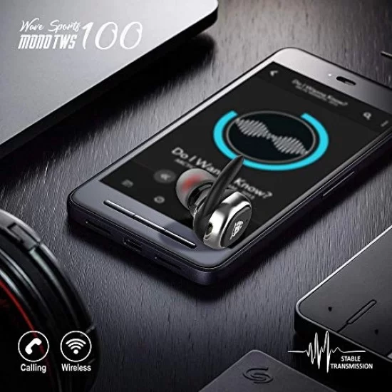 ANT AUDIO Mono 100 Bluetooth Truly Wireless in Ear Earbuds with Mic Black