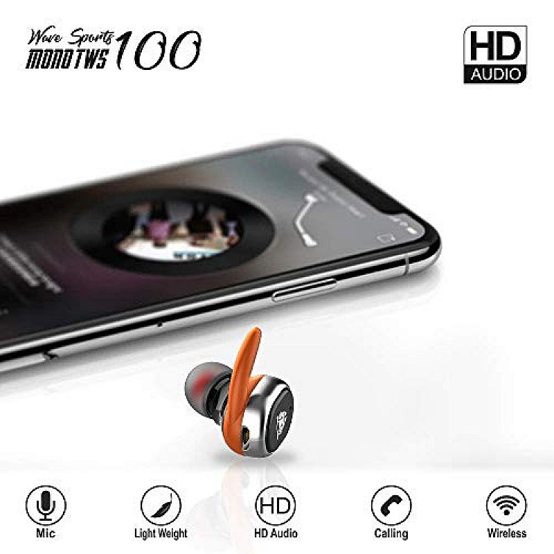 ANT AUDIO Mono 100 Bluetooth Truly Wireless in Ear Earbuds with Mic Black