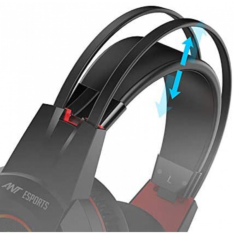 Ant Esports H550W RGB 7.1 USB Surround Sound Gaming Headset World of Warships Edition for PC Laptop - Black