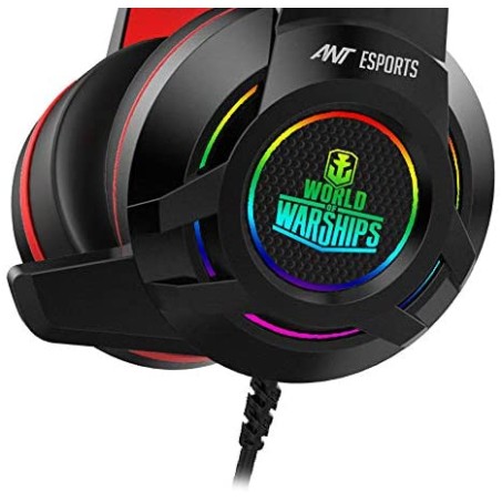 Ant Esports H550W RGB 7.1 USB Surround Sound Gaming Headset World of Warships Edition for PC Laptop - Black Ant Esports H550W RGB 7.1 USB Surround Sound Gaming Headset World of Warships Edition for PC Laptop - Black
