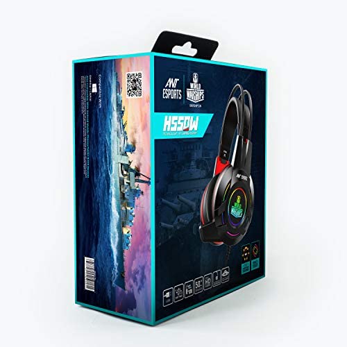 Ant Esports H550W RGB 7.1 USB Surround Sound Gaming Headset World of Warships Edition for PC Laptop - Black Ant Esports H550W RGB 7.1 USB Surround Sound Gaming Headset World of Warships Edition for PC Laptop - Black