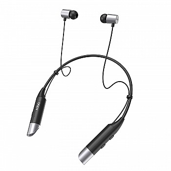 Mivi Collar Wireless Bluetooth 5.0 Neckband Earphones - Black