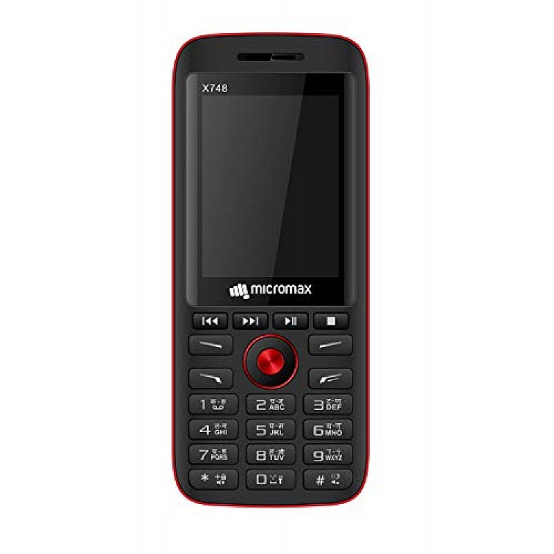 Micromax X748 (Black+Red,Big 3D Sound Speaker,2500mAh)